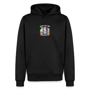 Licorne de Joyeuses Pâques - Conception amusante d’œuf de Pâques - Sweat à capuche Premium bio Homme - noir - Devant - Nico (187cm)