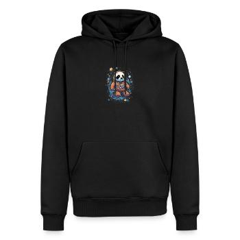 Astronaut Panda Funny Panda Bear Lover Space - Männer Premium Bio Hoodie - Schwarz - Vorne - Nico (187cm)