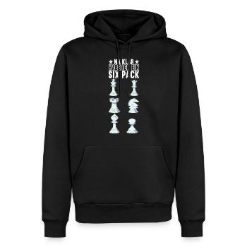 Schach Schachspieler - Männer Premium Bio Hoodie - Schwarz - Vorne - Nico (187cm)