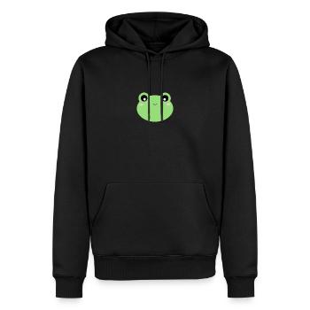 Kawaii Frog - Men’s Premium Organic Hoodie - black - Front - Nico (187cm)