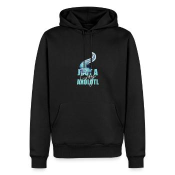 Drôle Axolotl Mignon Kawaii Animal Fun Liebhab - Sweat à capuche Premium bio Homme - noir - Devant - Nico (187cm)