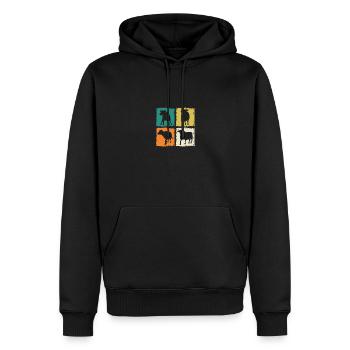 Büffel Rind Ochsen - Männer Premium Bio Hoodie - Schwarz - Vorne - Nico (187cm)