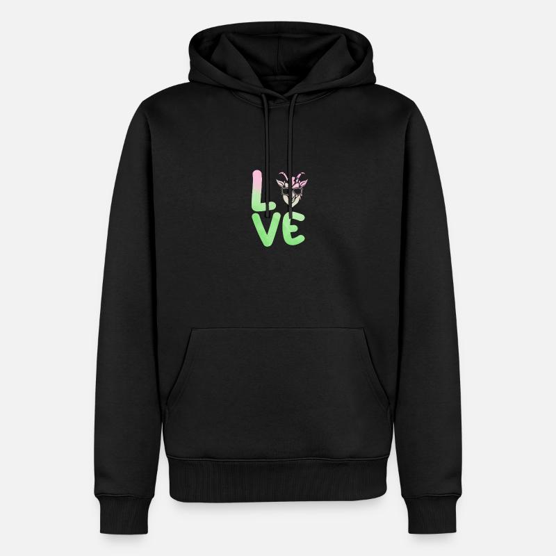 Chèvres - Sweat à capuche Premium bio Homme - noir