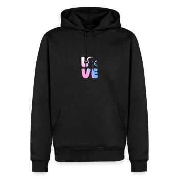 Clôture Clôture - Sweat à capuche Premium bio Homme - noir - Devant - Nico (187cm)