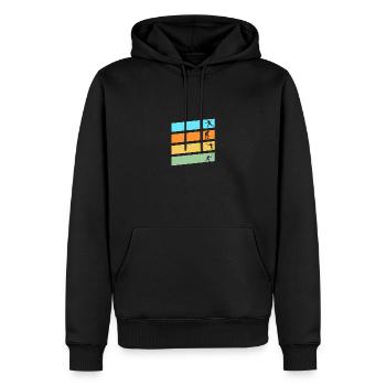 Clôture Clôture - Sweat à capuche Premium bio Homme - noir - Devant - Nico (187cm)