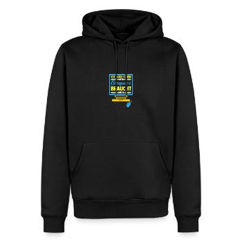 Computer Gamer Zocker Administrator Programmierer - Männer Premium Bio Hoodie - Schwarz - Vorne - Nico (187cm)