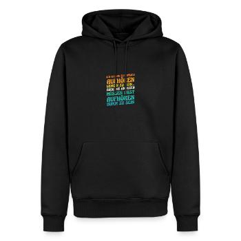 Je voulais arrêter d’être méchant - Sweat à capuche Premium bio Homme - noir - Devant - Nico (187cm)