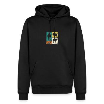 Shepherd Sheep - Men’s Premium Organic Hoodie - black - Front - Nico (187cm)
