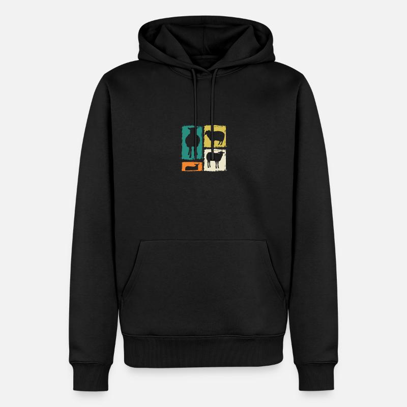 Schäfer Schaf - Männer Premium Bio Hoodie - Schwarz