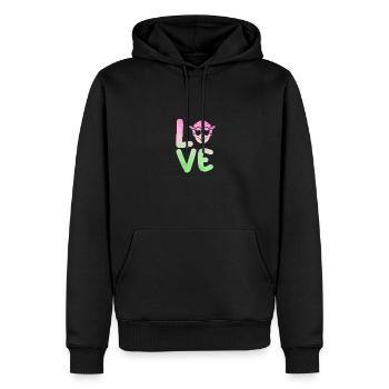 Schäfer Schaf - Männer Premium Bio Hoodie - Schwarz - Vorne - Nico (187cm)