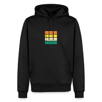 Joueur de flûte - Sweat à capuche Premium bio Homme - noir - Devant - Nico (187cm)