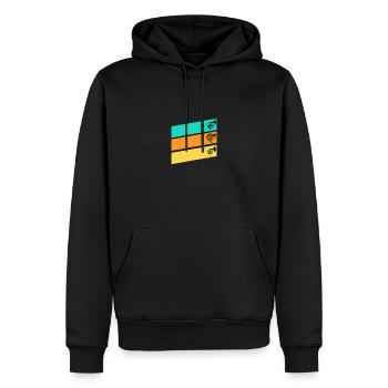 Cor français - Sweat à capuche Premium bio Homme - noir - Devant - Nico (187cm)