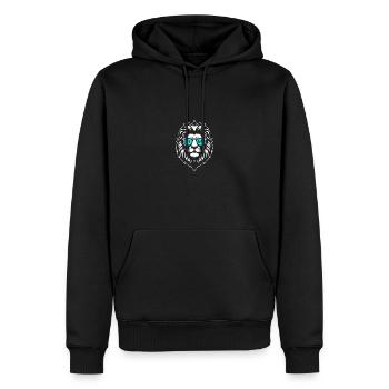 Leo Florian - Men’s Premium Organic Hoodie - black - Front - Nico (187cm)