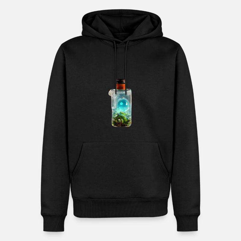 Eau-de-vie de bouteille - Sweat à capuche Premium bio Homme - noir