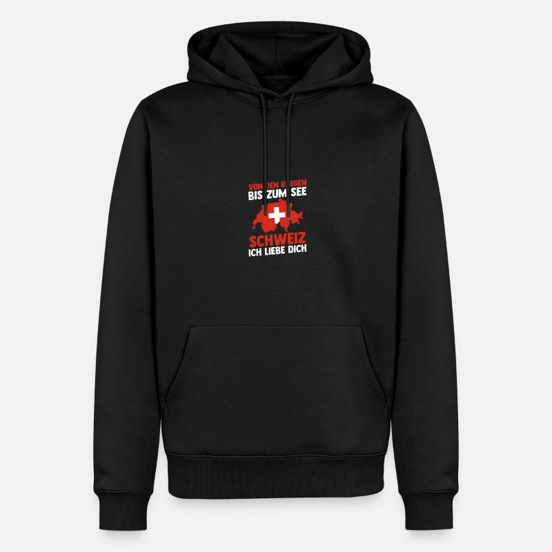 Schweizer Schweiz - Männer Premium Bio Hoodie - Schwarz