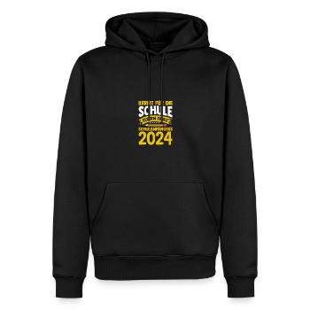 Eltern Schulkind Grundschule Erste Klasse Einschul - Männer Premium Bio Hoodie - Schwarz - Vorne - Nico (187cm)