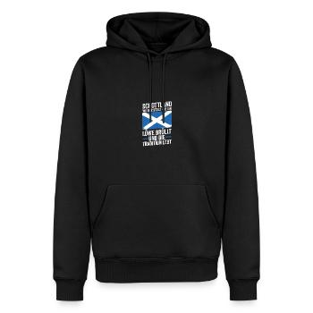 Ecossais Ecosse Ecosse Ecosse - Sweat à capuche Premium bio Homme - noir - Devant - Nico (187cm)