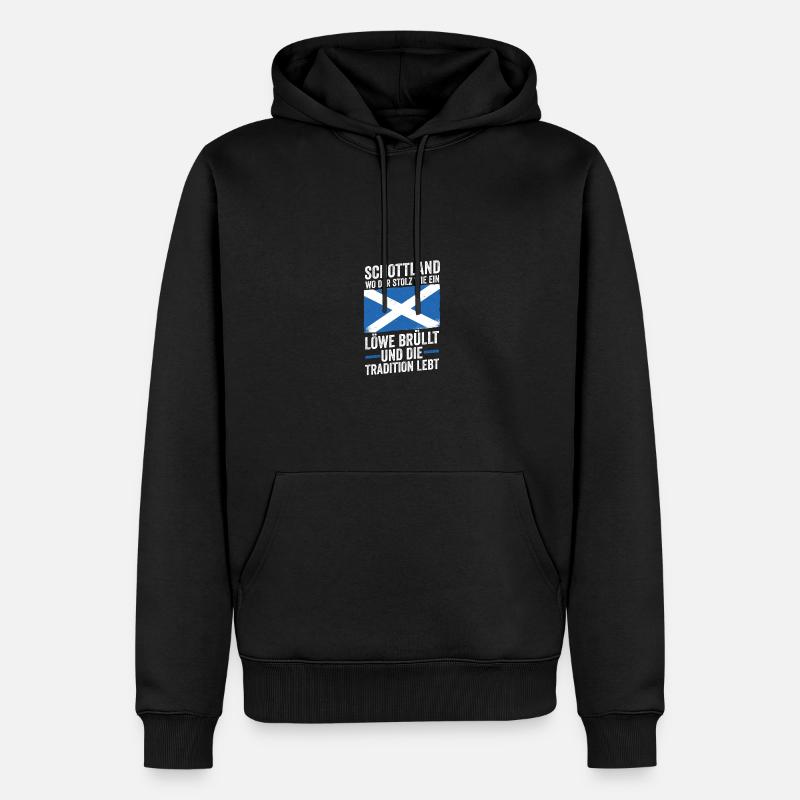 Ecossais Ecosse Ecosse Ecosse - Sweat à capuche Premium bio Homme - noir