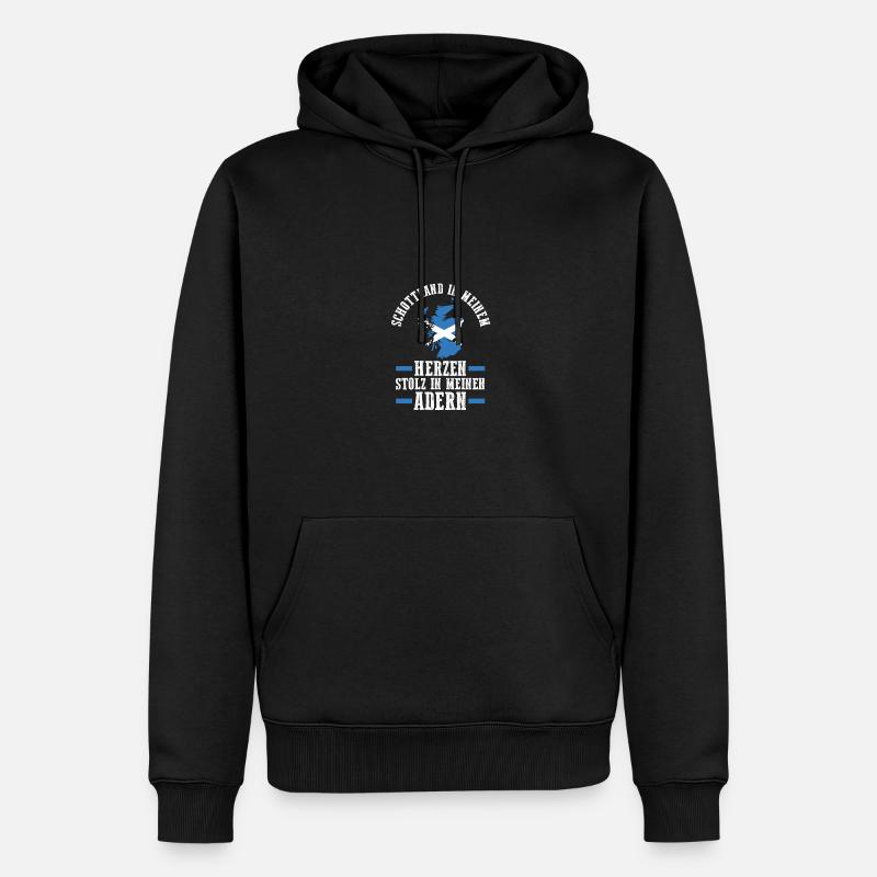 Ecossais Ecosse Ecosse Ecosse - Sweat à capuche Premium bio Homme - noir