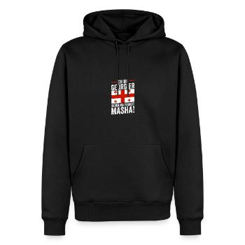 Georgier Georgien - Männer Premium Bio Hoodie - Schwarz - Vorne - Nico (187cm)