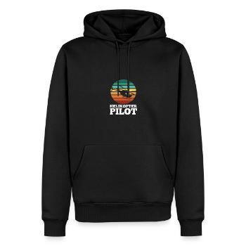 Pilote Hélicoptère Hélicoptère - Sweat à capuche Premium bio Homme - noir - Devant - Nico (187cm)