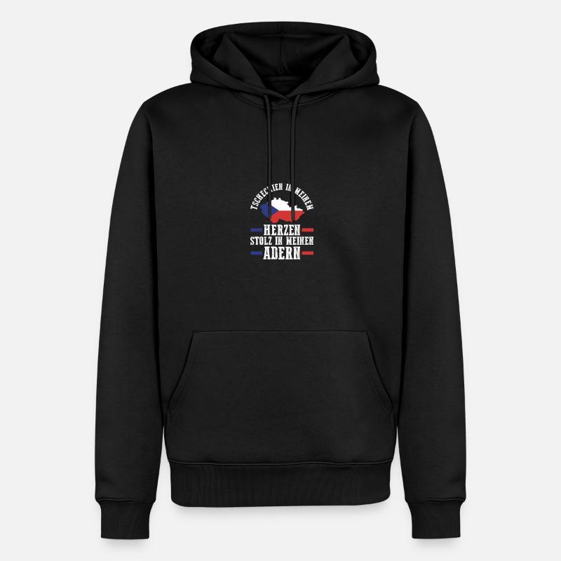 Tchèques République tchèque - Sweat à capuche Premium bio Homme - noir