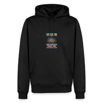 Kita Abgänger Schulanfang Schulkind Einschulung - Männer Premium Bio Hoodie - Schwarz - Vorne - Nico (187cm)