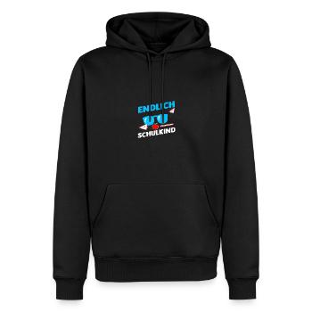 Jeunes quittant les garderies pour la rentrée scolaire Inscription des enfants à l’école - Sweat à capuche Premium bio Homme - noir - Devant - Nico (187cm)