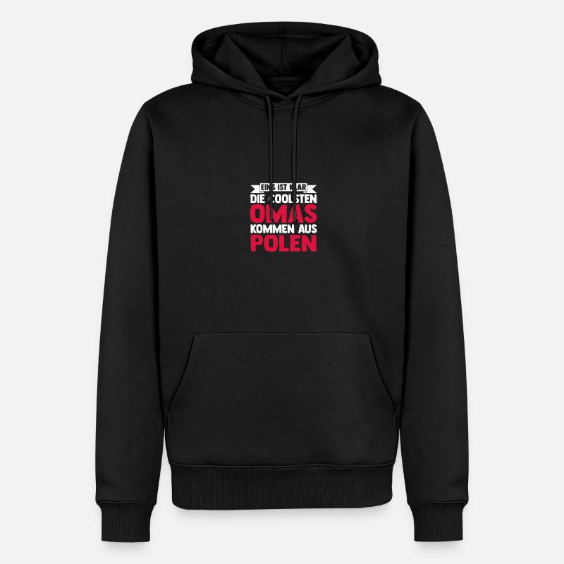 Pôle mamie grand-mère Pologne - Sweat à capuche Premium bio Homme - noir