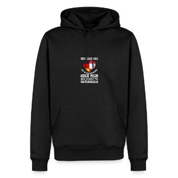 Autrichiens Allemagne Autriche - Sweat à capuche Premium bio Homme - noir - Devant - Nico (187cm)