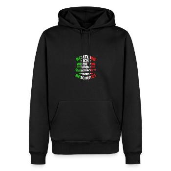 Italie Italien Mamie Nonna Italien Italie - Sweat à capuche Premium bio Homme - noir - Devant - Nico (187cm)