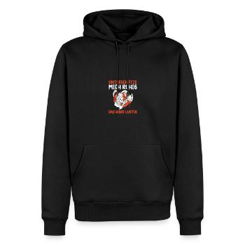 Lapin, ne t’inquiète pas, ça va être amusant - Sweat à capuche Premium bio Homme - noir - Devant - Nico (187cm)