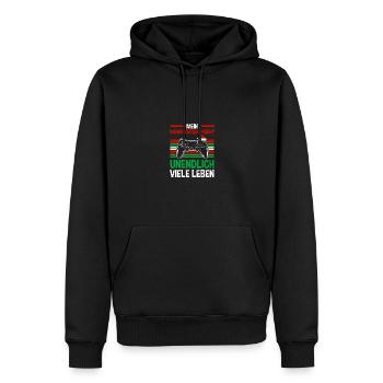Weihnachtsmann Gaming Weihnachtsfest Weihnachten - Männer Premium Bio Hoodie - Schwarz - Vorne - Nico (187cm)