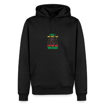 Weihnachtsmann Angeln Weihnachtsfest Weihnachten - Männer Premium Bio Hoodie - Schwarz - Vorne - Nico (187cm)