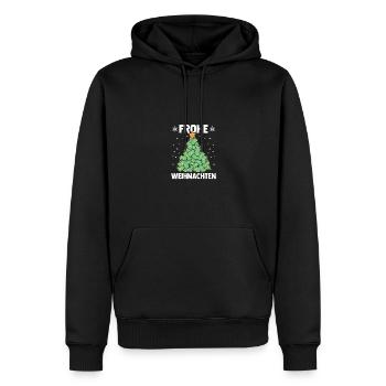 Joyeux Noël Argent Investisseur Arbre de Noël - Sweat à capuche Premium bio Homme - noir - Devant - Nico (187cm)