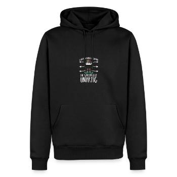 Elf Weihnachtsmann Weihnacht Frohe Weihnachten - Männer Premium Bio Hoodie - Schwarz - Vorne - Nico (187cm)