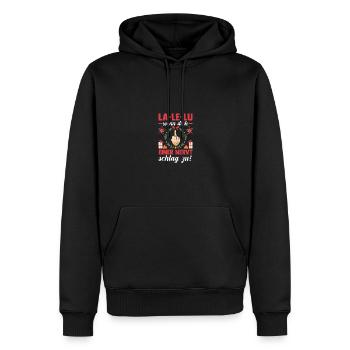 Weihnachtsmann Mittelfinger Weihnachten - Männer Premium Bio Hoodie - Schwarz - Vorne - Nico (187cm)