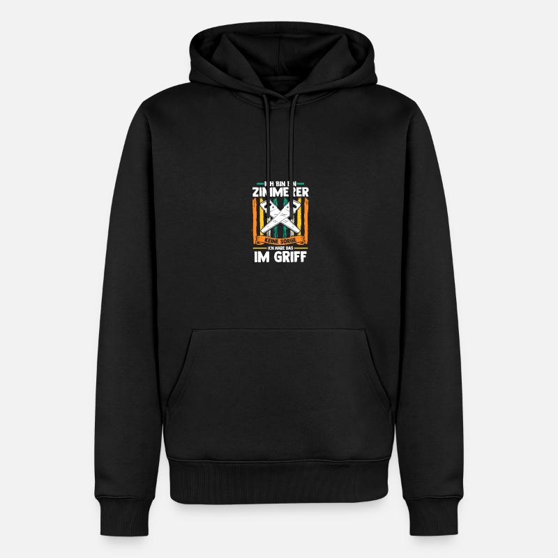 Charpentier Charpentier - Sweat à capuche Premium bio Homme - noir
