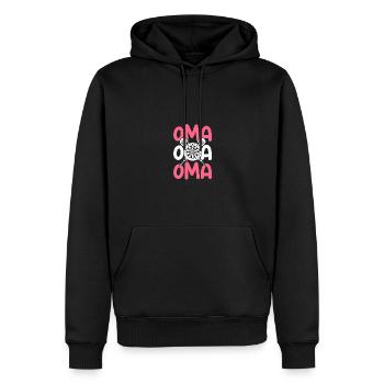 Darts Player Granny Darts - Men’s Premium Organic Hoodie - black - Front - Nico (187cm)