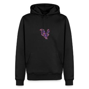 Hühner Hahn - Männer Premium Bio Hoodie - Schwarz - Vorne - Nico (187cm)