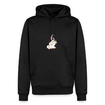 Geburtstag 6 Einhorn Sechster Geburtstag Mädchen 6 - Männer Premium Bio Hoodie - Schwarz - Vorne - Nico (187cm)