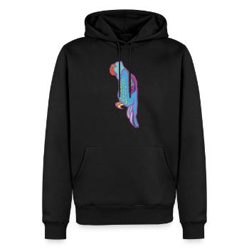 ara papagei - Männer Premium Bio Hoodie - Schwarz - Vorne - Nico (187cm)