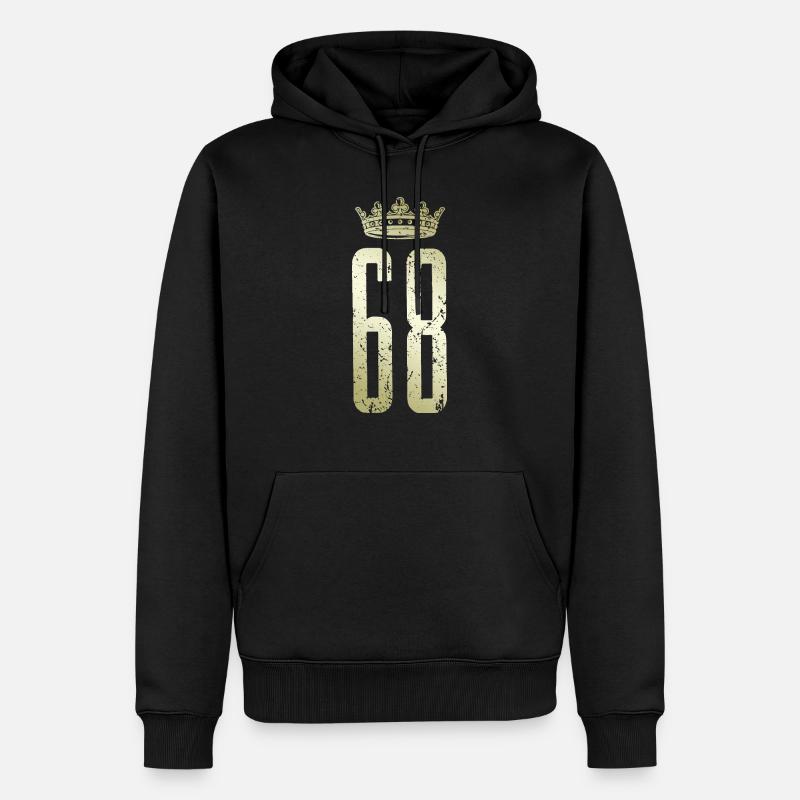 68 numéros couronne - Sweat à capuche Premium bio Homme - noir