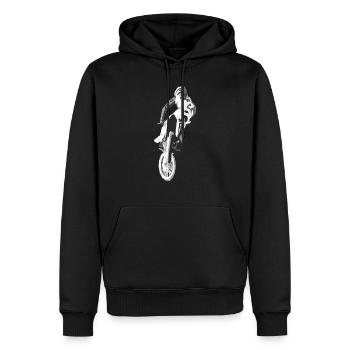 Motocross Racing T-Shirt Enduro T Shirt Supercross - Männer Premium Bio Hoodie - Schwarz - Vorne - Nico (187cm)