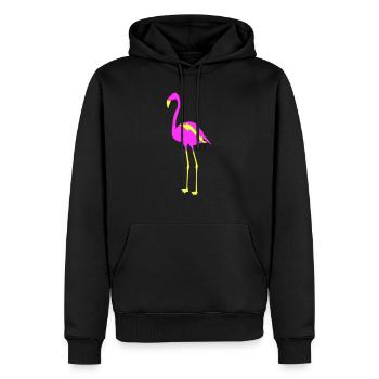 Flamingo 2 - Sweat à capuche Premium bio Homme - noir - Devant - Nico (187cm)