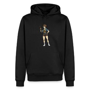 Gun Girl - Sexy - Sweat à capuche Premium bio Homme - noir - Devant - Nico (187cm)