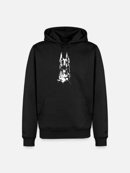 Doberman - Sweat à capuche Premium bio Homme - noir