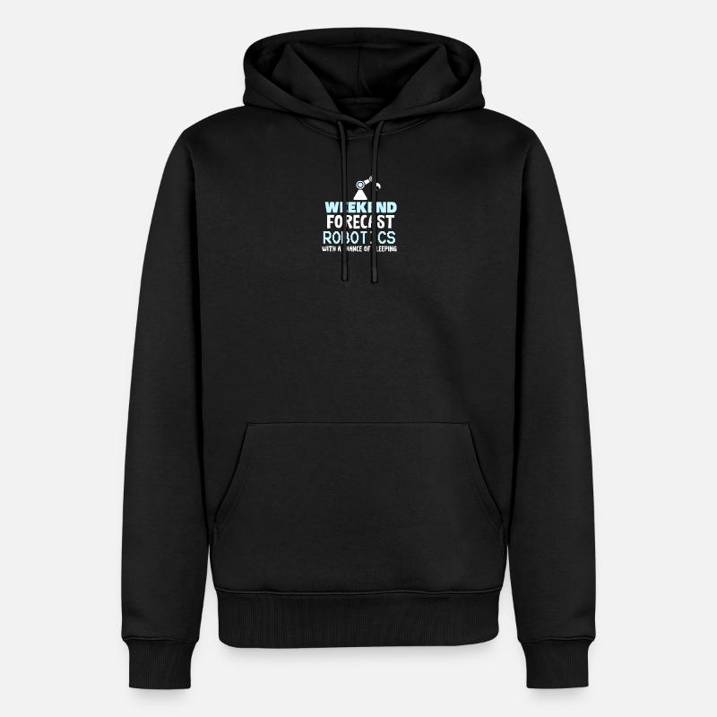 ROBOTICS: Weekend Forecast Robotics - Männer Premium Bio Hoodie - Schwarz