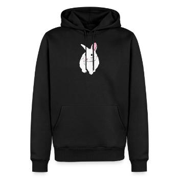 Häschen - Männer Premium Bio Hoodie - Schwarz - Vorne - Nico (187cm)
