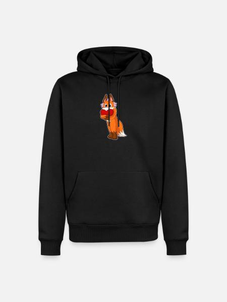 Fox Bride Heart Wedding - Men’s Premium Organic Hoodie - black